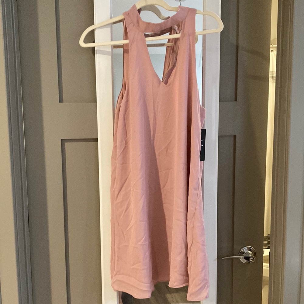 Pink Lulu’s Dress with Neck Cutout